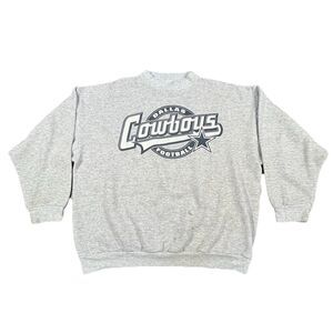 Vintage Dallas Cowboys Sweatshirt Logo 7 NFL Gray L